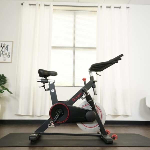 Sunny Health & Fitness Magnetic Belt Drive Indoor Cycling Bike With Optional SunnyFit® App Connectivity - Image 8