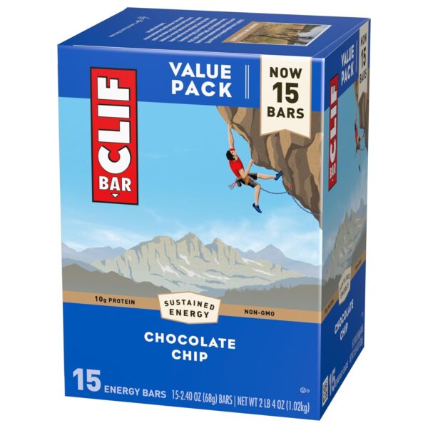 CLIF BAR - Chocolate Chip - Made with Organic Oats - Energy Bars - Non-GMO - Plant Based Protein Bars (15 Pack) - Image 12
