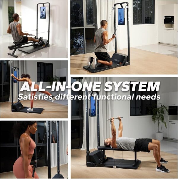 Smart Home Gym System, Gym Monster Multifunctional Smith Machine Home Gym Power Cage, All-in-one Cable Machine for Home Workout, Full Body Strength Training Fitness Exercise Machine - Image 5