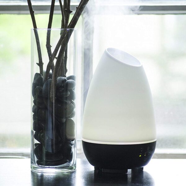 HealthSmart 500ML Essential Oil Diffuser for Large Rooms, Cool Mist Humidifier and Aromatherapy Diffuser, Adjustable Timer, Mist Mode and 7 LED Light Colors, White (Pack of 1) - Image 10