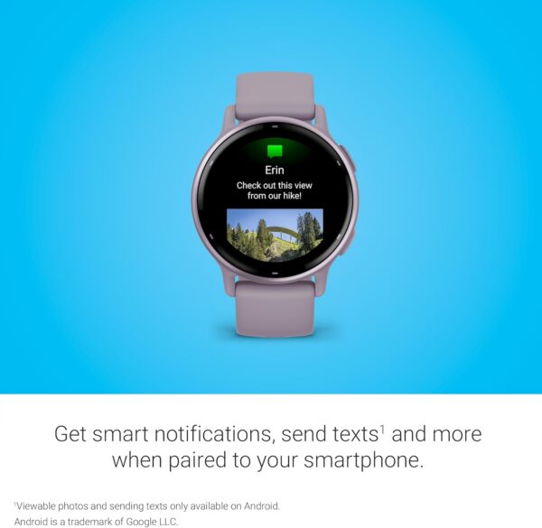 Garmin vívoactive 5, Health and Fitness GPS Smartwatch, AMOLED Display, Up to 11 Days of Battery, Orchid - Image 7