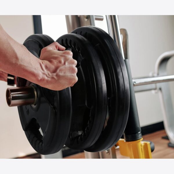 RitFit Olympic Rubber Grip Plates for Barbell, 2-Inch Weight Plates for Weightlifting and Strength Training in Home & Gym, Single, Pair and Sets(2.5/5/10/25/35/45 LB) - Image 9