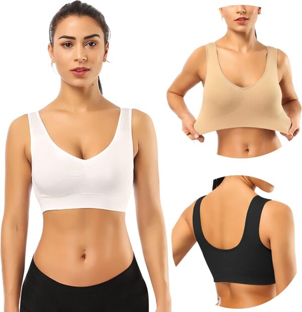 BESTENA Sports Bras for Women, Seamless Comfortable Yoga Bra with Removable Pads - Image 2