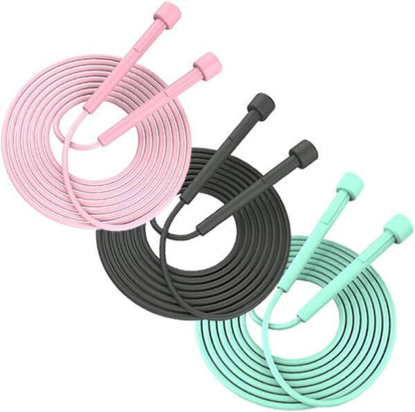 3 Pack Lightweight Adjustable Kids Jump Rope Home Fitness, Tangle Free Skipping Rope, Speed Jumping Rope for Kids, Women Men Jumping Rope for Workout - Image 2