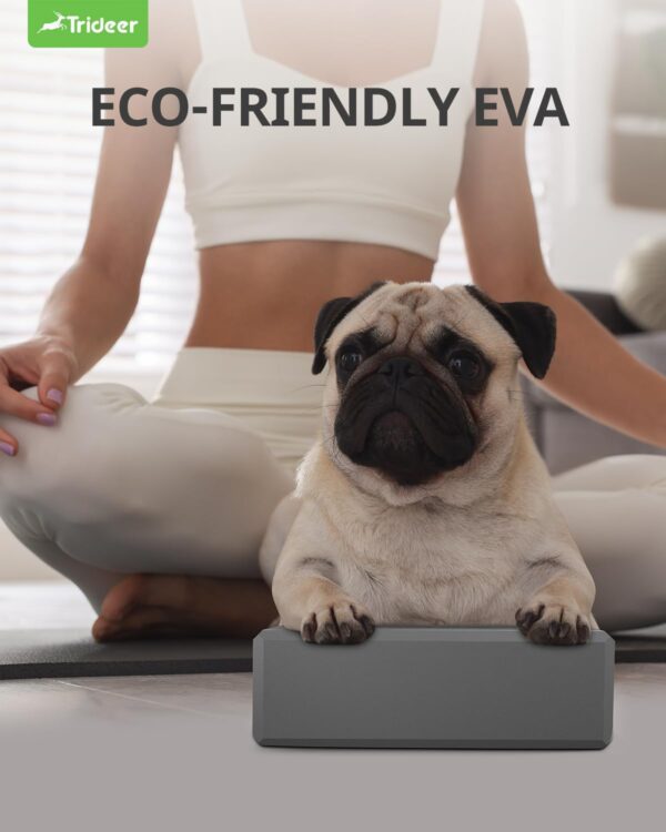 Trideer 9"x6"x3" Yoga Blocks, High Density EVA Foam Blocks 2 Pack, Supportive, Lightweight & Odor Resistant, Yoga Essentials and Accessories for Yogi & Yogini - Image 9