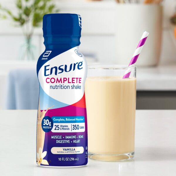Ensure COMPLETE Vanilla Nutritional Shake | Complete, Balanced Meal Replacement | Ready To Drink | 30g Protein, 27 Vitamins & Minerals | 10 fl oz -24 Pack - Image 10