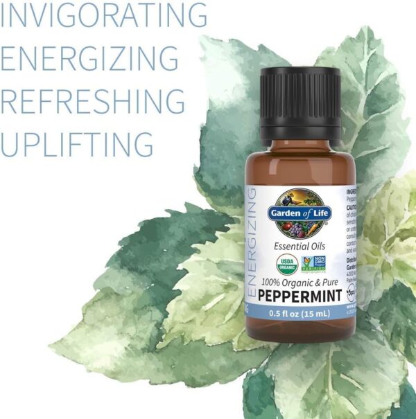 Garden of Life Essential Oils Starter Pack Lavender, Peppermint, Lemon, Tea Tree, 100% USDA Organic & Pure, Non-GMO, for Diffuser, Aromatherapy, 2 Fl Oz - Image 4