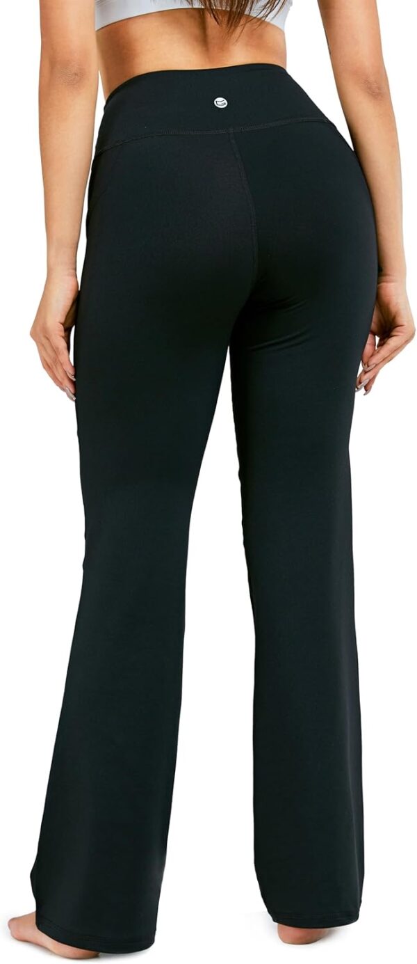 28"/30"/32"/34" Inseam Women's Bootcut Yoga Pants Long Bootleg High-Waisted Flare Pants with Pockets - Image 4
