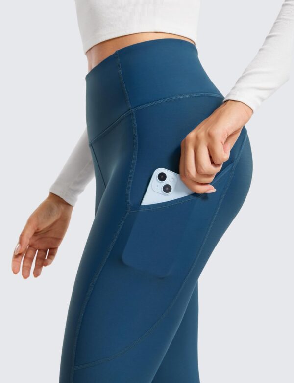 CRZ YOGA Thermal Fleece Lined Leggings Women 28'' - Winter Warm High Waisted Hiking Pants with Pockets Workout Running Tights - Image 6