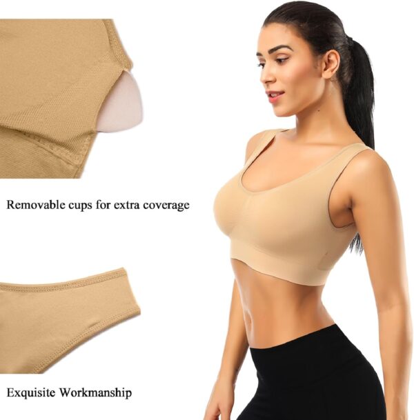 BESTENA Sports Bras for Women, Seamless Comfortable Yoga Bra with Removable Pads - Image 5