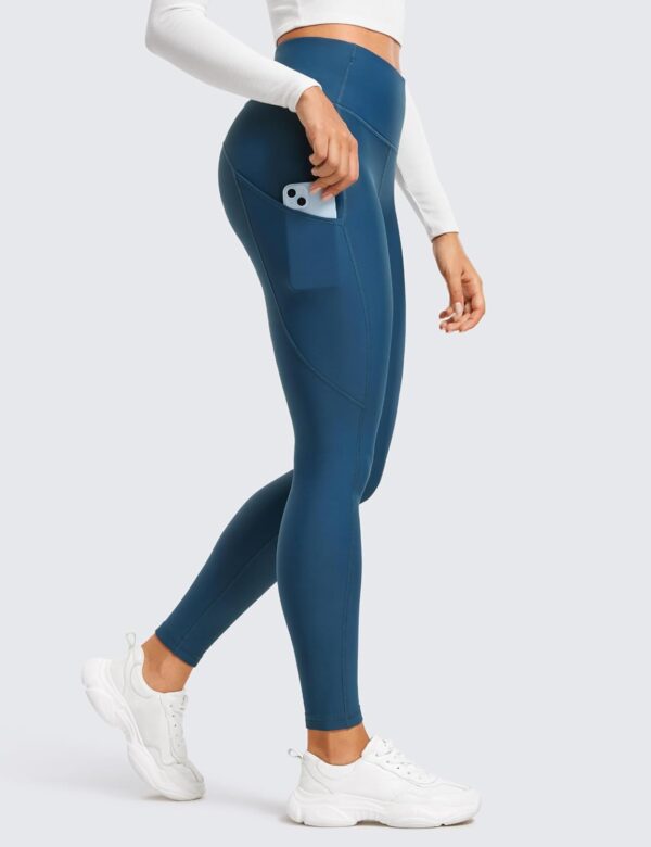 CRZ YOGA Thermal Fleece Lined Leggings Women 28'' - Winter Warm High Waisted Hiking Pants with Pockets Workout Running Tights - Image 5