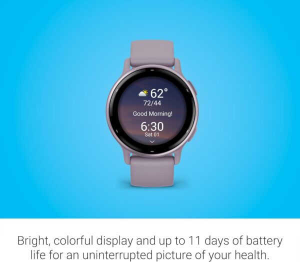 Garmin vívoactive 5, Health and Fitness GPS Smartwatch, AMOLED Display, Up to 11 Days of Battery, Orchid - Image 4