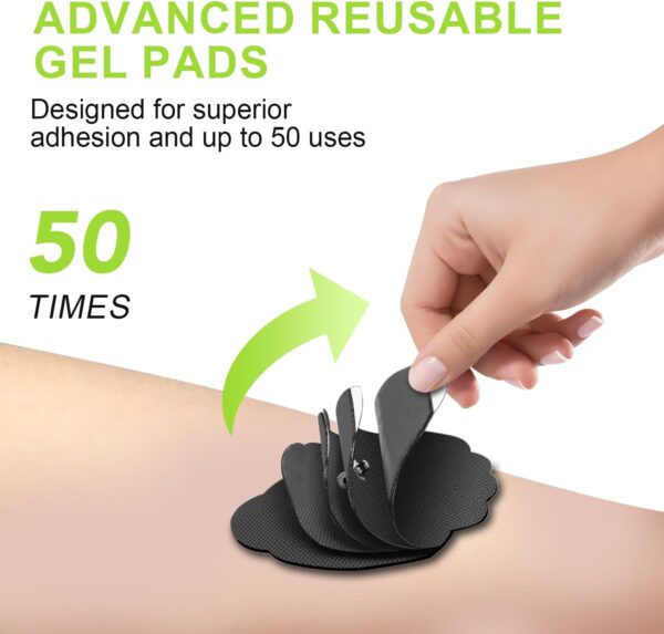 Dual Channel TENS EMS Unit 24 Modes 36 Levels, Upgraded Large Screen Intensity Muscle Stimulator for Back Neck Shoulder Pain Relief, Rechargeable Electric Pulse Massager TENS Machine with 10 Pads - Image 7