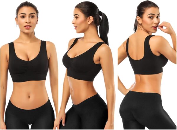 BESTENA Sports Bras for Women, Seamless Comfortable Yoga Bra with Removable Pads - Image 3