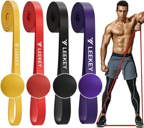 LEEKEY Resistance Bands Set for Pull-Up Assistance & Full-Body Training, Multi-Level Exercise Bands with Bag for Home Workouts, Physical Therapy, Strength Training (Men/Women) - Image 2