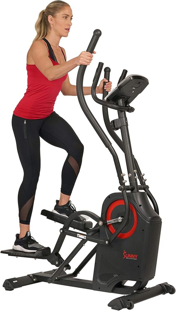 Sunny Health & Fitness Cardio Climber Stepping Elliptical Exercise Machine for Home with 8 Levels of Magnetic Resistance, Performance Monitor, Full Body Workout - Image 8
