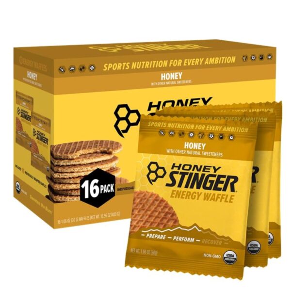 Honey Stinger Organic Honey Waffle Energy Stroopwafel for Exercise, Endurance and Performance Sports Nutrition for Home & Gym, Pre and Post Workout Box of 16 Waffles, 16.96 Ounce (Pack of 16) - Image 2