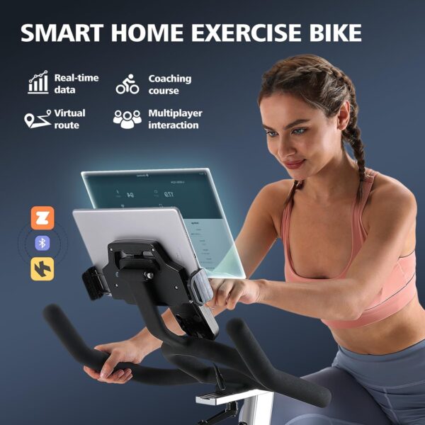 YOSUDA PRO Magnetic Exercise Bike 350 lbs Weight Capacity - Indoor Cycling Bike Stationary with Comfortable Seat Cushion, Silent Belt Drive - Image 3