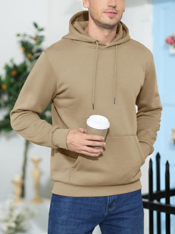 MAGCOMSEN Men's Active Hoodies Fleece Lined Sweatshirts Casual Athletic Workout Pullover With Kangaroo Pocket - Image 3