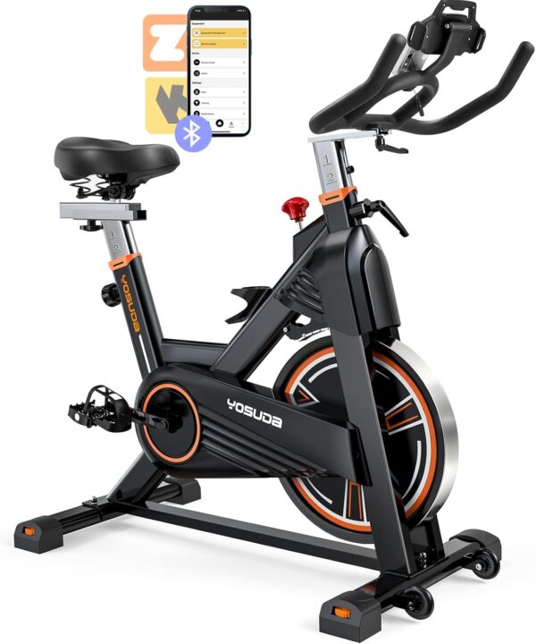 YOSUDA PRO Magnetic Exercise Bike 350 lbs Weight Capacity - Indoor Cycling Bike Stationary with Comfortable Seat Cushion, Silent Belt Drive - Image 2