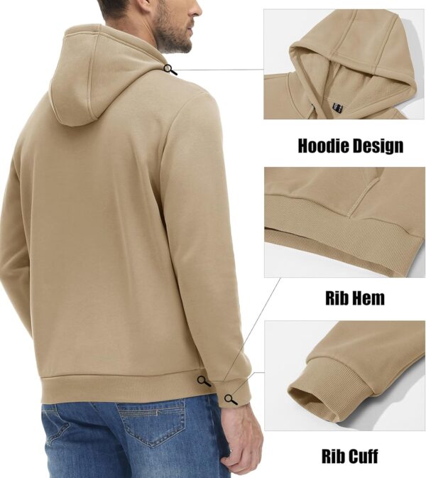 MAGCOMSEN Men's Active Hoodies Fleece Lined Sweatshirts Casual Athletic Workout Pullover With Kangaroo Pocket - Image 4