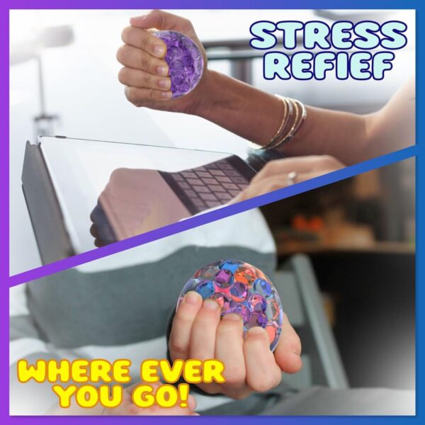 Stress Balls for Adults - 18 Pack | Fidget Toys | XL Stress Balls - Squishy Balls, Goody Bag Stuffers, Party Favors | Anxiety Relief Calming Tool | Stress Ball for Autism & ADD/ADHD - Image 9