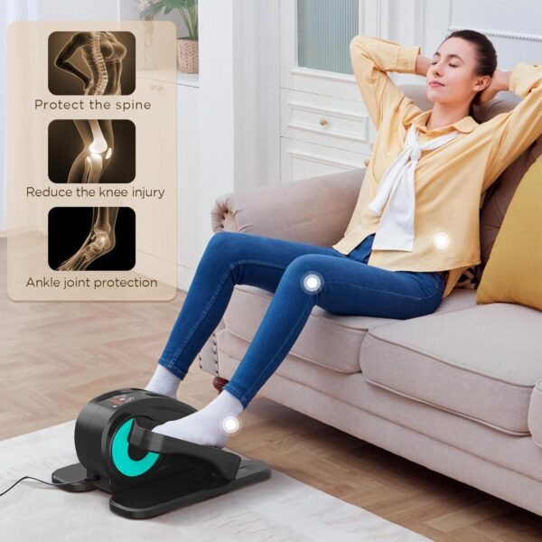 Under Desk Elliptical, Electric Foot Pedal Exerciser, Fully Assembled Seated Elliptical, Compact Portable Elliptical Machine Trainer with Remote Control, Mini Elliptical Leg Exerciser for Home - Image 6