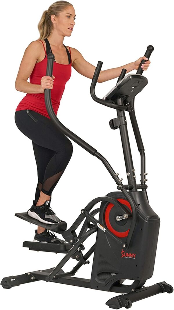 Sunny Health & Fitness Cardio Climber Stepping Elliptical Exercise Machine for Home with 8 Levels of Magnetic Resistance, Performance Monitor, Full Body Workout - Image 2