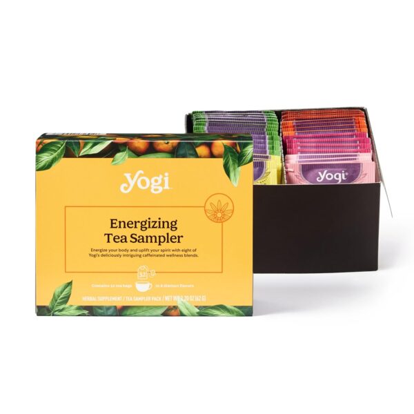 Yogi Organic Tea Energy Sampler Box - 8 Favorite Black & Green Teas (32 Tea Bags) - Assorted Delicious Wellness Teas - Contains Caffeine - Tea Gift Set & Variety Pack Sampler - Image 2