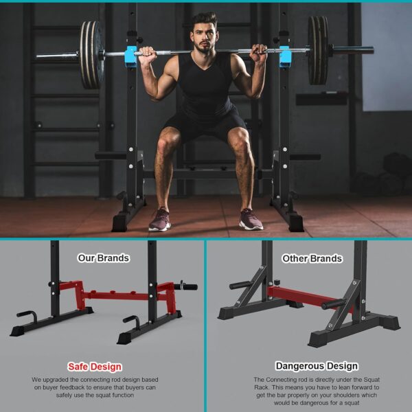 JX FITNESS Squat Rack, Barbell Rack, Bench Press Rack Push Up Multi-Function Weight Lifting Gym/Home Gym - Image 7
