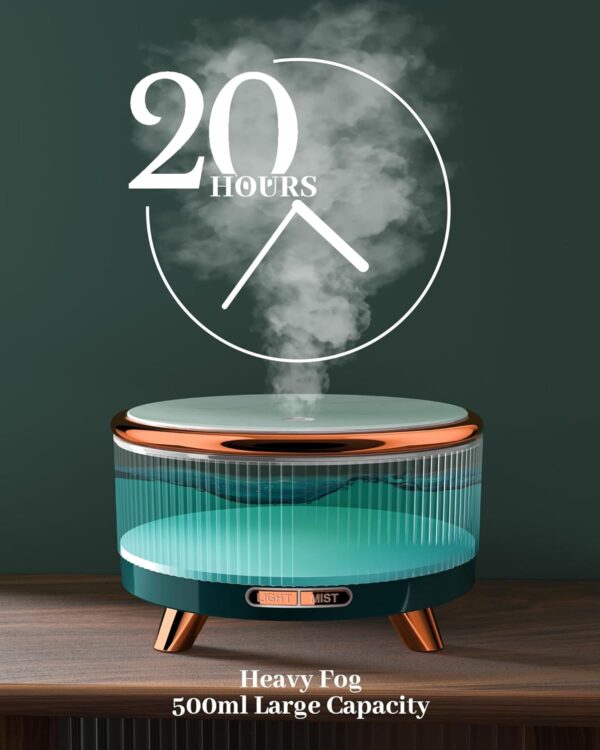 Essential Oil Diffuser for Home, Diffusers for Essential Oils Large Room, 500ml Aromatherapy Diffuser, 7 Colors Changed - Image 4