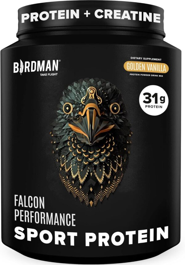 Falcon Performance Vegan Protein Powder, 31g Protein, 5g Creatine, 5g BCAA, Probiotics, Electrolytes, Pre Workout, Low Carb, Sugar Free & Dairy Free, Plant Based Vanilla Protein -19 Servings - Image 2