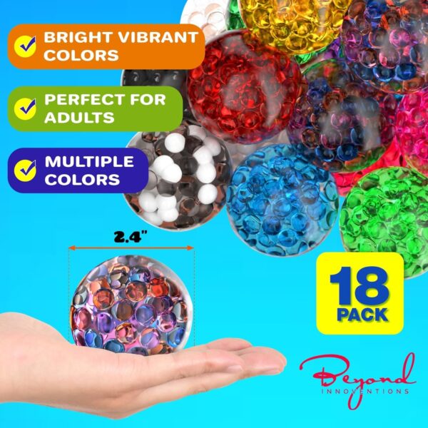 Stress Balls for Adults - 18 Pack | Fidget Toys | XL Stress Balls - Squishy Balls, Goody Bag Stuffers, Party Favors | Anxiety Relief Calming Tool | Stress Ball for Autism & ADD/ADHD - Image 4
