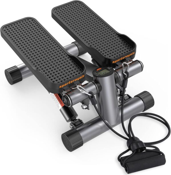 Sportsroyals Stair Stepper for Exercise, Mini Steppers with Resistance Band, Hydraulic Fitness Stepper Exercise Home Workout Equipment for Full Body Workout, 330lbs Weight Capacity - Image 9