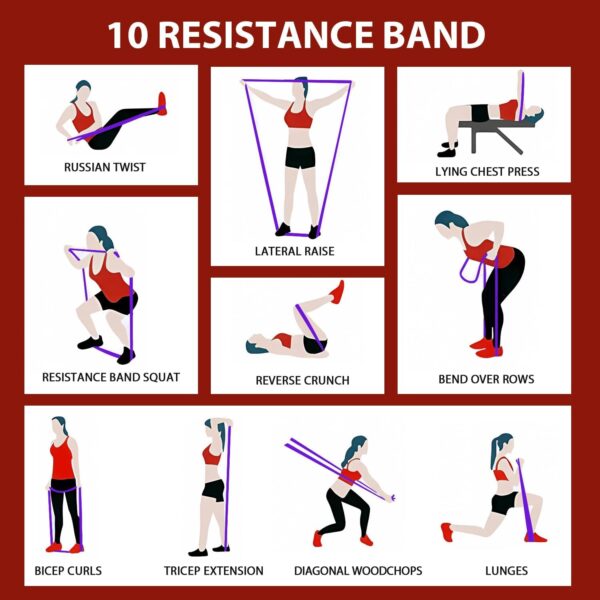 LEEKEY Resistance Bands Set for Pull-Up Assistance & Full-Body Training, Multi-Level Exercise Bands with Bag for Home Workouts, Physical Therapy, Strength Training (Men/Women) - Image 7