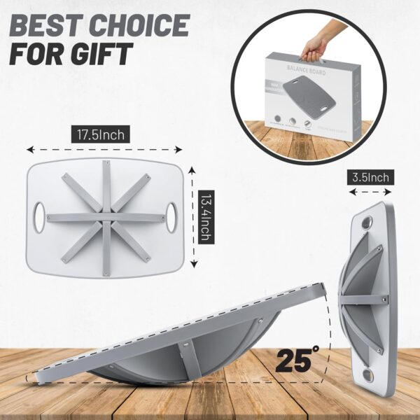 Advanced Wood Balance Board, Table Balance Board, Office Swing Board, for Physical Therapy, Fast Fitness Training and Outdoor Sports Balance Training Device - Image 7