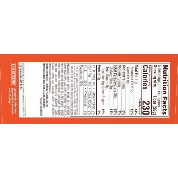 CLIF Nut Butter Bar - Chocolate Peanut Butter - Filled Energy Bars - Non-GMO - USDA Organic - Plant-Based - Low Glycemic - 1.76 oz. (5 Pack) - Image 15