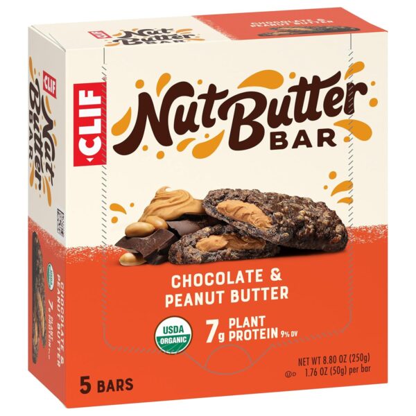 CLIF Nut Butter Bar - Chocolate Peanut Butter - Filled Energy Bars - Non-GMO - USDA Organic - Plant-Based - Low Glycemic - 1.76 oz. (5 Pack) - Image 11