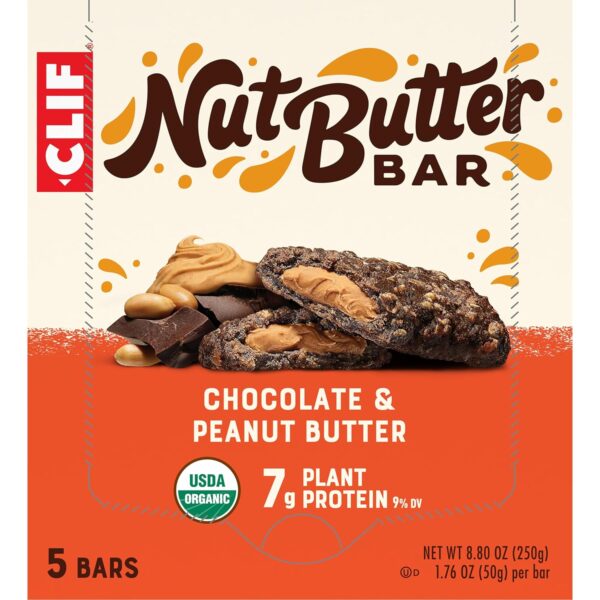 CLIF Nut Butter Bar - Chocolate Peanut Butter - Filled Energy Bars - Non-GMO - USDA Organic - Plant-Based - Low Glycemic - 1.76 oz. (5 Pack) - Image 16
