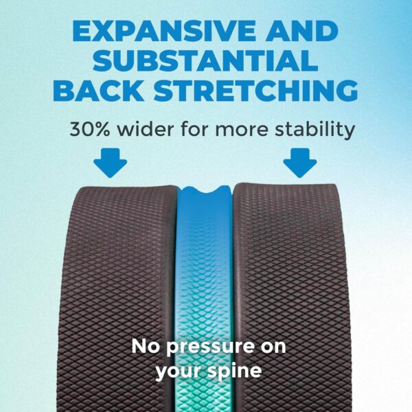 Chirp Wheel XL - Super Comfort Back Massage Foam Roller - Wider Back Stretcher & Cracking Device, Plush Cushion, Enhanced Stability, Spinal Protection, Trigger Point Pressure, Holds Up to 500 lbs - Image 3