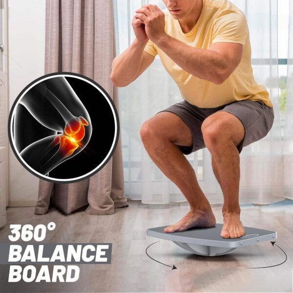 Advanced Wood Balance Board, Table Balance Board, Office Swing Board, for Physical Therapy, Fast Fitness Training and Outdoor Sports Balance Training Device - Image 3