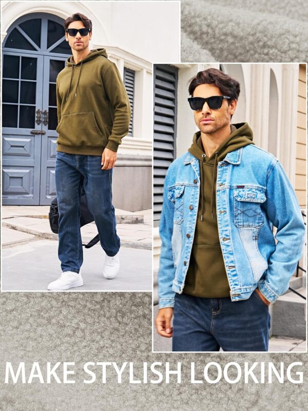 MAGCOMSEN Men's Active Hoodies Fleece Lined Sweatshirts Casual Athletic Workout Pullover With Kangaroo Pocket - Image 6