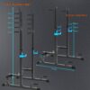 JX FITNESS Squat Rack, Barbell Rack, Bench Press Rack Push Up Multi-Function Weight Lifting Gym/Home Gym - Image 5