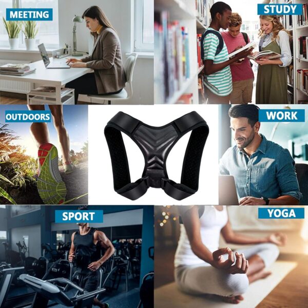 Posture Corrector Back Brace for Women and Men, Adjustable Back Straightener, Posture Support Improve Hunchback, Relief for Upper & Lower Back, Lumbar, Neck, Shoulder Pain - Image 8