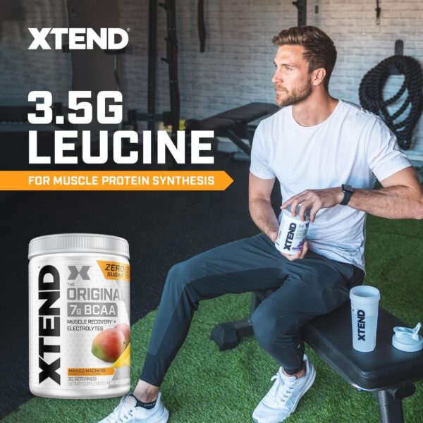 XTEND Original BCAA Powder 7g BCAA and 2.5g L-Glutamine, Sugar Free Post Workout Muscle Recovery Drink with Amino Acids for Men & Women, 30 Servings - Image 5