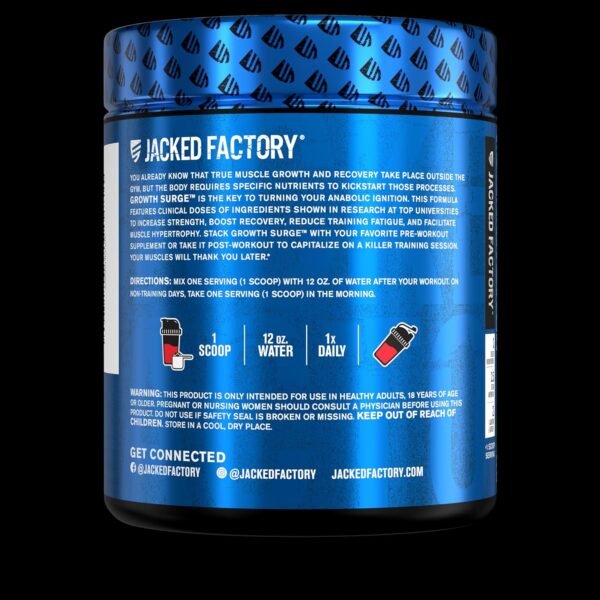 Jacked Factory Growth Surge Creatine Post Workout w/L-Carnitine - Daily Muscle Builder & Recovery Supplement with Creatine Monohydrate, Betaine, L-Carnitine L-Tartrate - 30 Servings, Cherry Limeade - Image 9