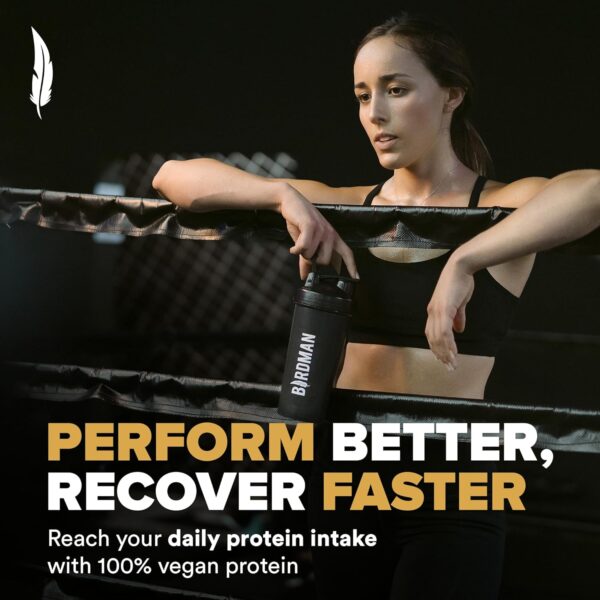 Falcon Performance Vegan Protein Powder, 31g Protein, 5g Creatine, 5g BCAA, Probiotics, Electrolytes, Pre Workout, Low Carb, Sugar Free & Dairy Free, Plant Based Vanilla Protein -19 Servings - Image 8