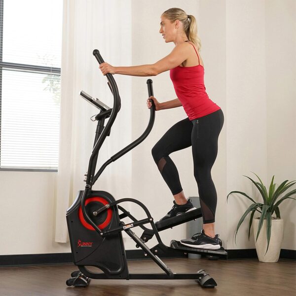 Sunny Health & Fitness Cardio Climber Stepping Elliptical Exercise Machine for Home with 8 Levels of Magnetic Resistance, Performance Monitor, Full Body Workout - Image 3