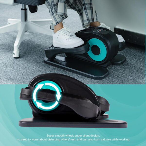 Under Desk Elliptical, Electric Foot Pedal Exerciser, Fully Assembled Seated Elliptical, Compact Portable Elliptical Machine Trainer with Remote Control, Mini Elliptical Leg Exerciser for Home - Image 9