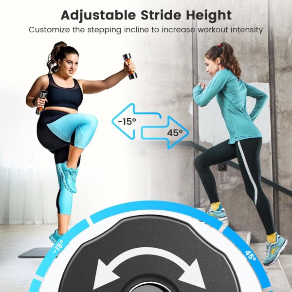 Sportsroyals Stair Stepper for Exercise, Mini Steppers with Resistance Band, Hydraulic Fitness Stepper Exercise Home Workout Equipment for Full Body Workout, 330lbs Weight Capacity - Image 4